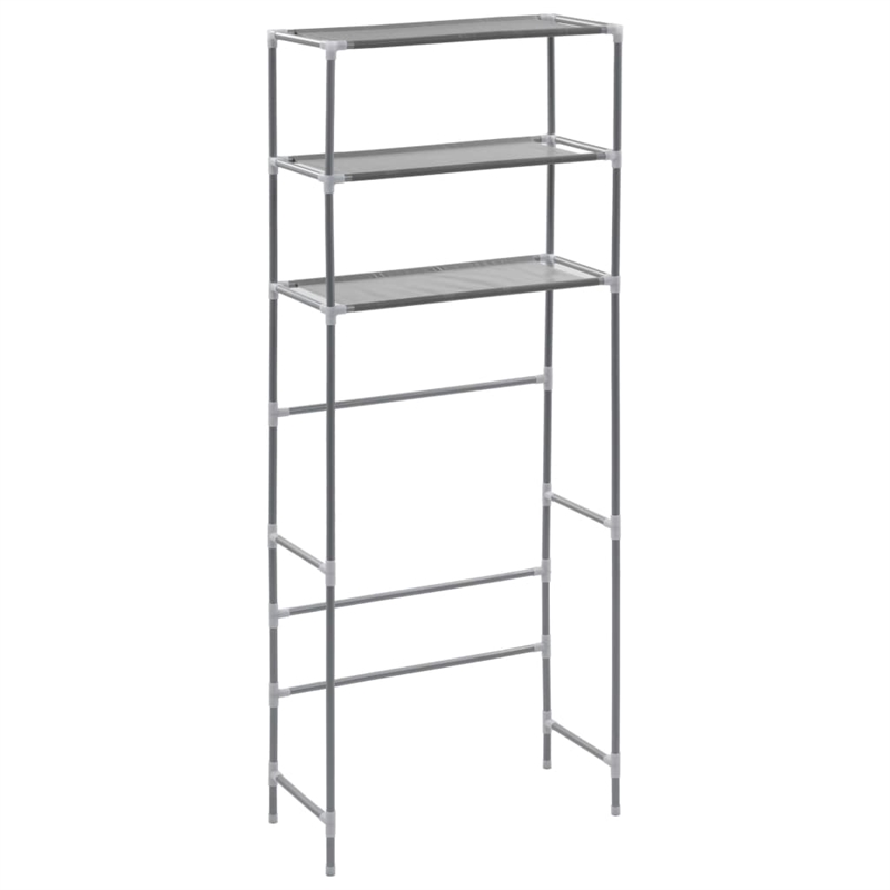 vidaXL Over Laundry Storage Rack in Silver