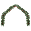 vidaXL 16.4 Ft PVC Christmas Green Gold Garland in Red