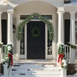 vidaXL 16.4 Ft PVC Christmas Green Gold Garland in Red