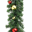 vidaXL 16.4 Ft PVC Christmas Green Gold Garland in Red