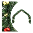vidaXL 16.4 Ft PVC Christmas Green Gold Garland in Red
