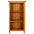 vidaXL MDF Natural Solid Oak Wood Medium Bookcase in Brown