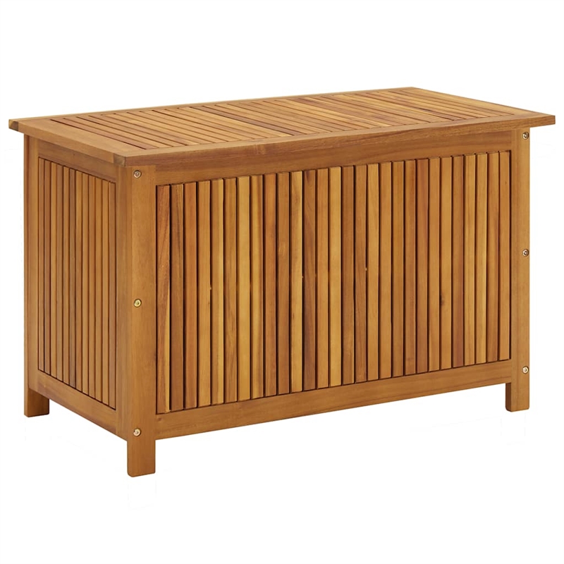 vidaXL Natural Solid Acacia Wood Medium Storage Box in Brown