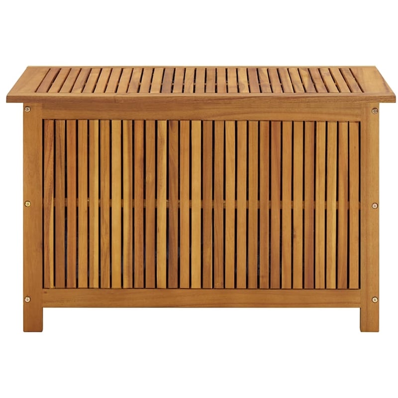 vidaXL Natural Solid Acacia Wood Medium Storage Box in Brown