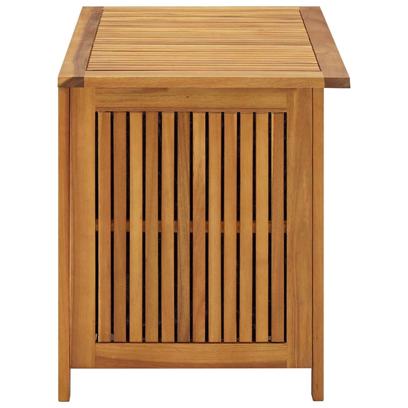 vidaXL Natural Solid Acacia Wood Medium Storage Box in Brown