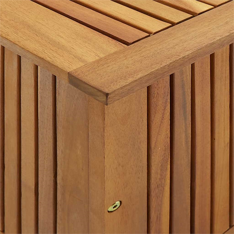 vidaXL Natural Solid Acacia Wood Medium Storage Box in Brown