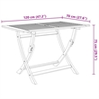 vidaXL Medium Foldable Solid Acacia Wood Garden Table in Natural