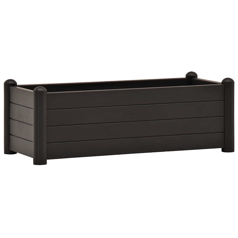 vidaXL Large UV-Resistant Polypropylene Raised Bed in Anthracite