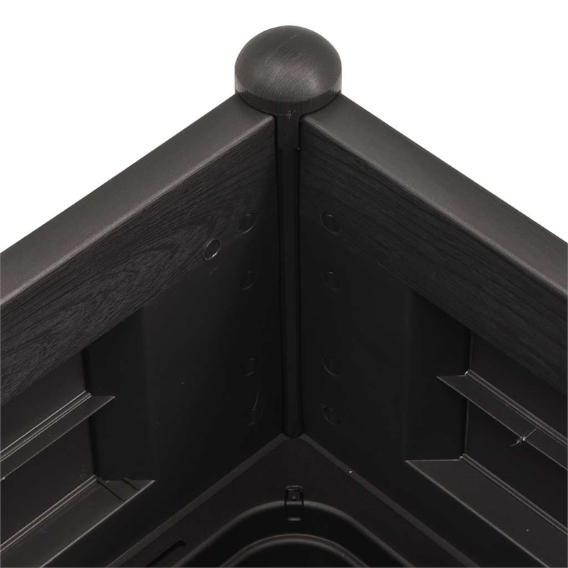 vidaXL Large UV-Resistant Polypropylene Raised Bed in Anthracite