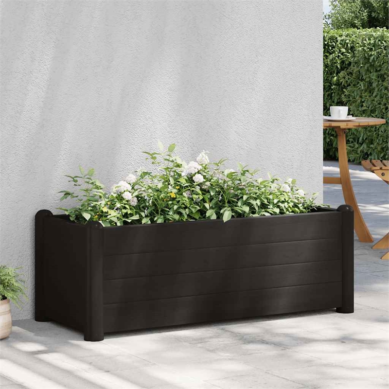 vidaXL Large UV-Resistant Polypropylene Raised Bed in Anthracite