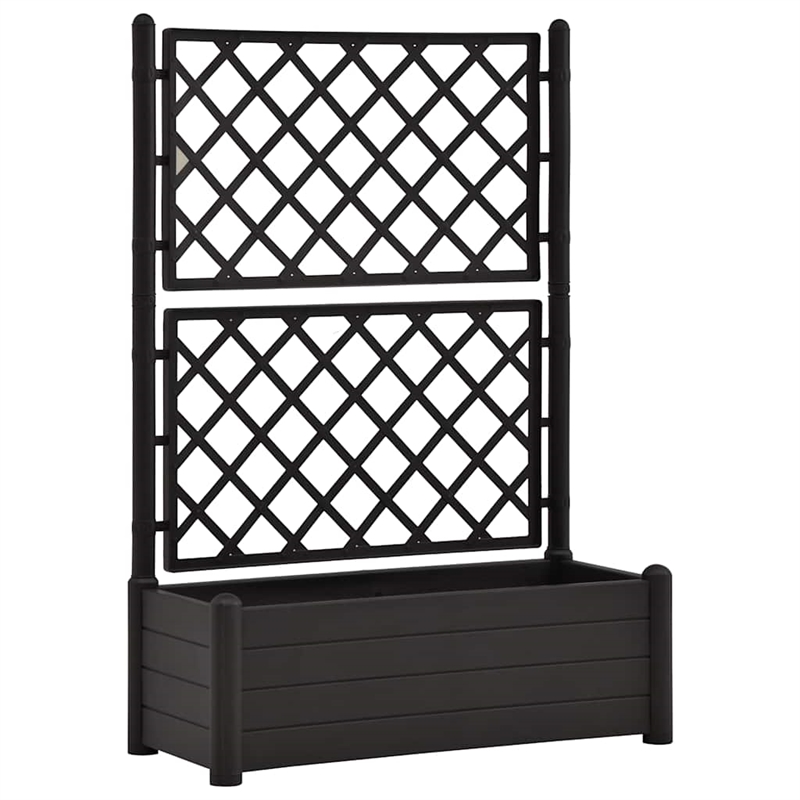 vidaXL Medium Polypropylene Garden Planter in Anthracite