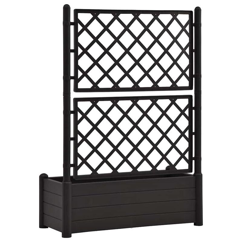 vidaXL Medium Polypropylene Garden Planter in Anthracite