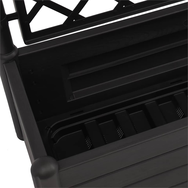 vidaXL Medium Polypropylene Garden Planter in Anthracite