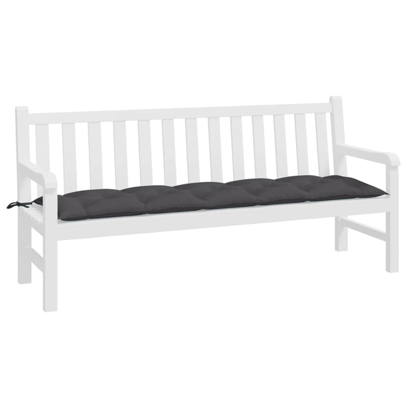 vidaXL Polyester Oxford Fabric Garden Bench Cushion in Anthracite