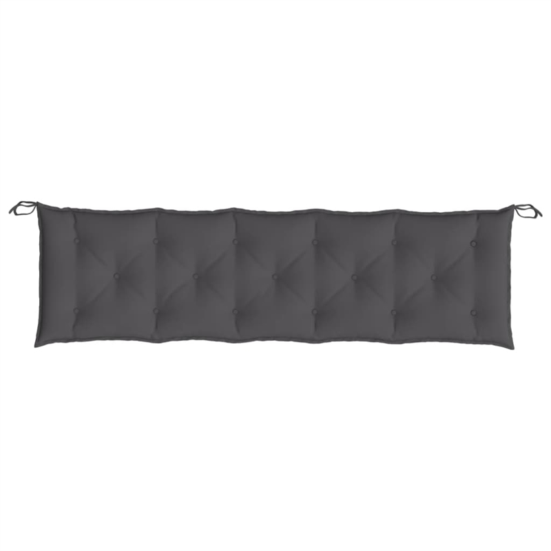 vidaXL Polyester Oxford Fabric Garden Bench Cushion in Anthracite