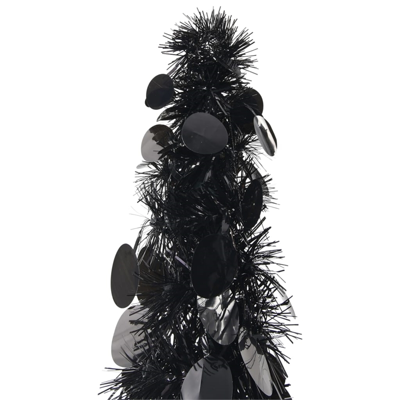 vidaXL Pop-Up Christmas Tree with PET Medium Foldable in Black