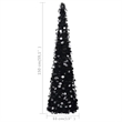 vidaXL Pop-Up Christmas Tree with PET Medium Foldable in Black