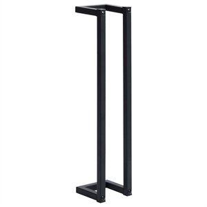 vidaXL 4.9 X 4.9 X 23.6&quot Wall Mounted Iron Towel Rack in Black