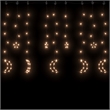 vidaXL 138 LED Fairy Plastic Lights with Remote Control in Warm White