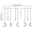 vidaXL 138 LED Fairy Plastic Lights with Remote Control in Warm White