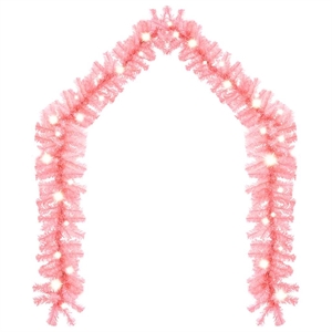 vidaXL 32.8 Ft Long Decorative Inlays PVC Garland in Pink