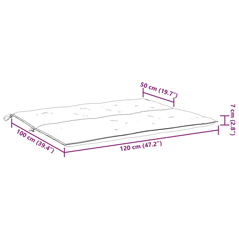 vidaXL Garden Bench Cushion in Cream White (Set of 2)
