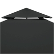 vidaXL 10 X 10 Ft Polyester With PVC Coating Gazebo Canopy in Dark Grey