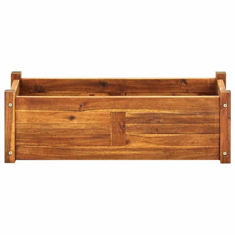vidaXL Rectangular Large Acacia Wood Raised Bed in Warm Rustic
