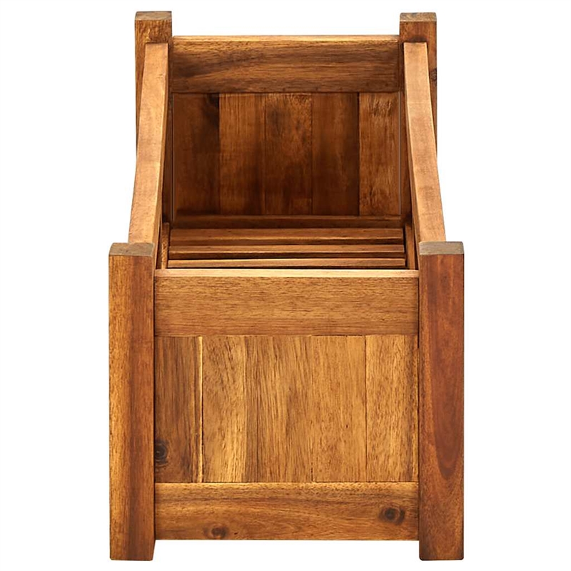 vidaXL Rectangular Large Acacia Wood Raised Bed in Warm Rustic