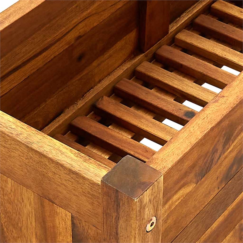 vidaXL Rectangular Large Acacia Wood Raised Bed in Warm Rustic