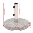 vidaXL Medium Heavy Weight Granite Parasol Base in Gray