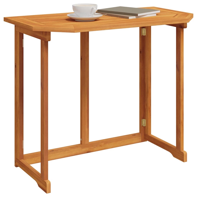 vidaXL Medium Foldable Solid Acacia Wood Balcony Table in Brown