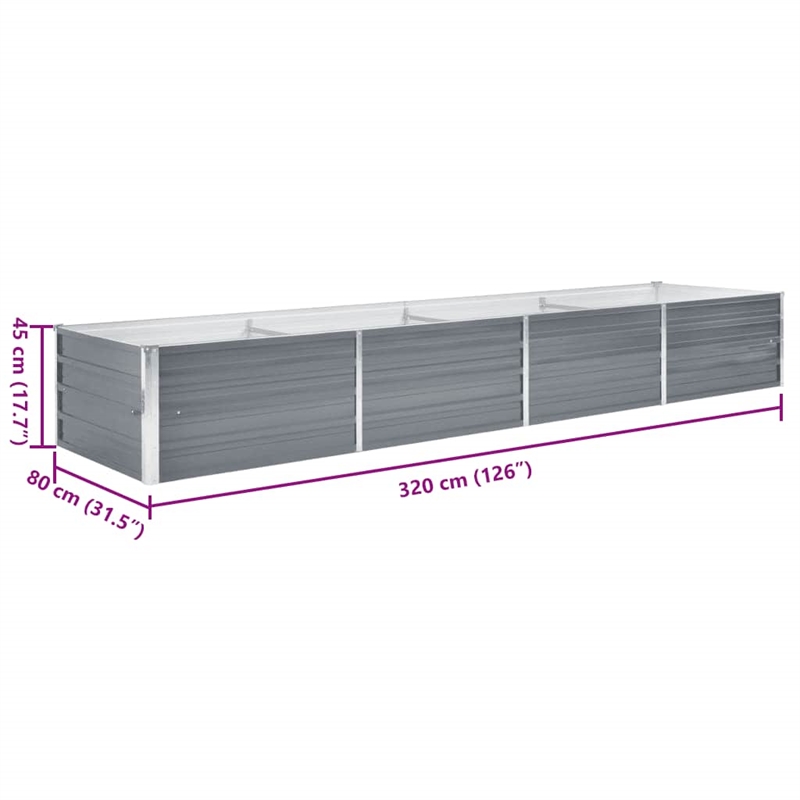 vidaXL 126.0 X 31.5 X 17.7