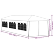 vidaXL Large Polyethylene and Steel Party Tent in Anthracite