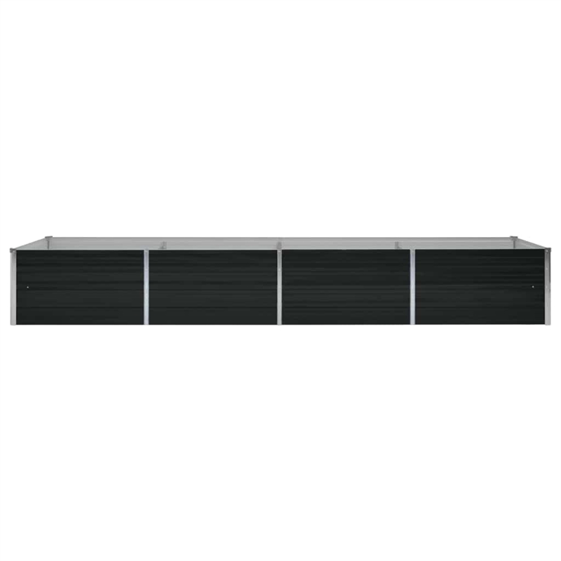 vidaXL Large Durable Galvanized Steel Raised Bed in Anthracite