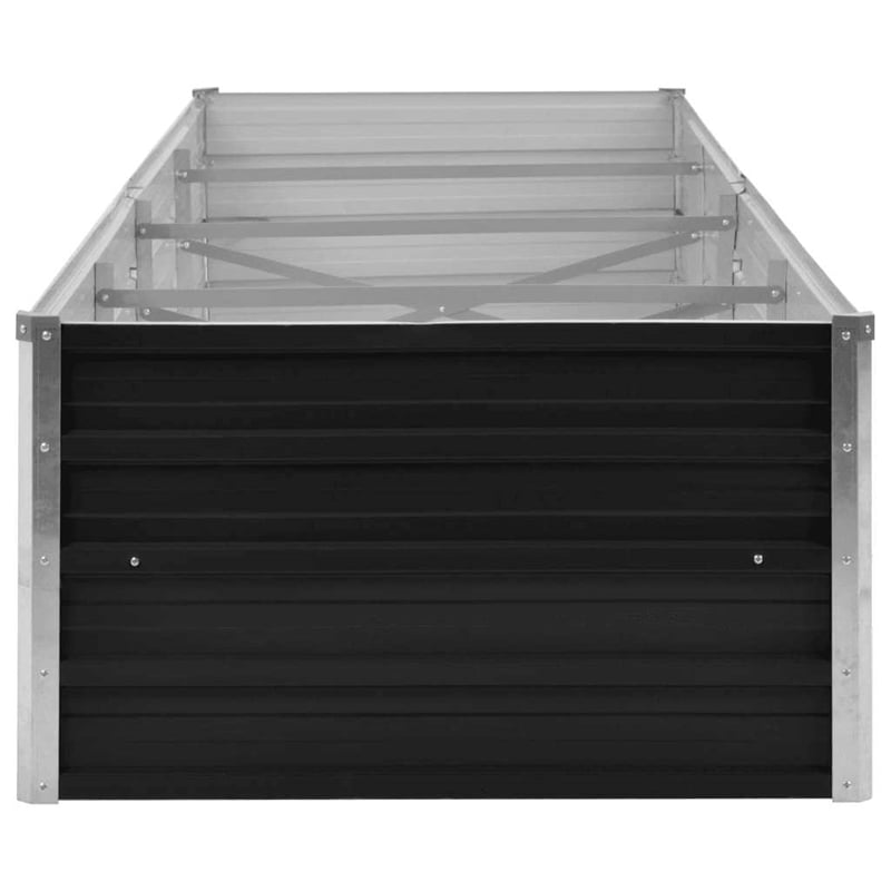 vidaXL Large Durable Galvanized Steel Raised Bed in Anthracite