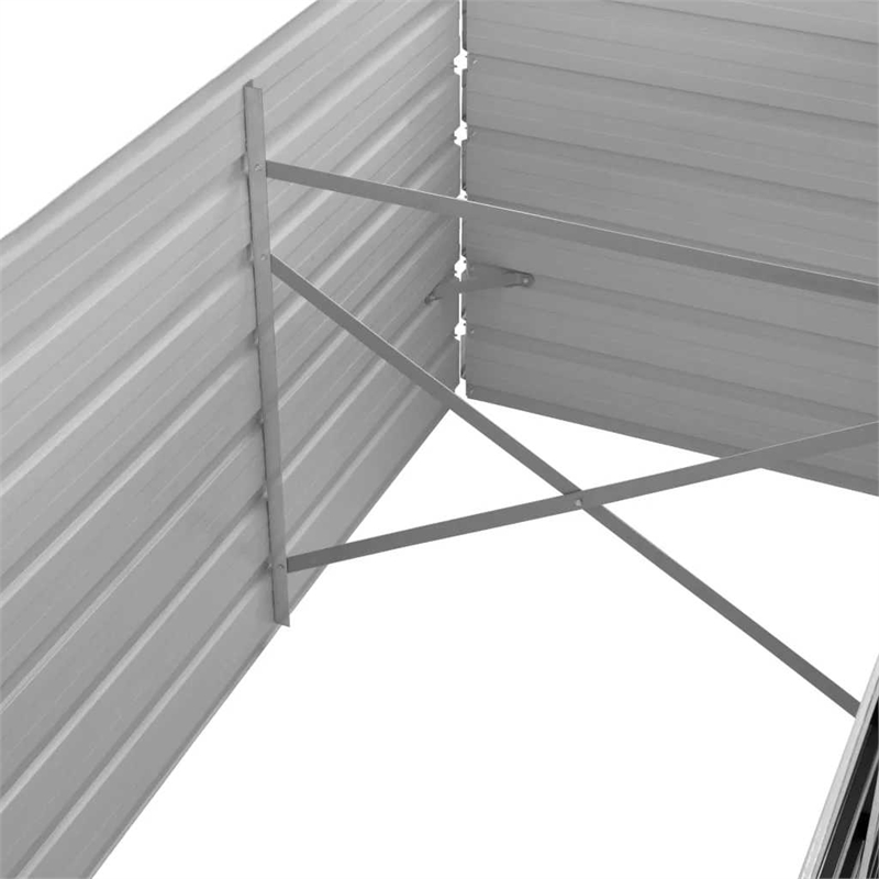 vidaXL Large Durable Galvanized Steel Raised Bed in Anthracite