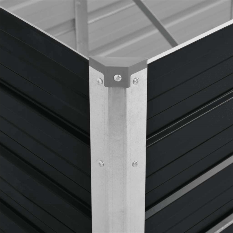 vidaXL Large Durable Galvanized Steel Raised Bed in Anthracite