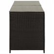 vidaXL Poly Rattan and Powder-Coated Steel Storage Chest in Brown