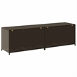 vidaXL Poly Rattan and Powder-Coated Steel Storage Chest in Brown