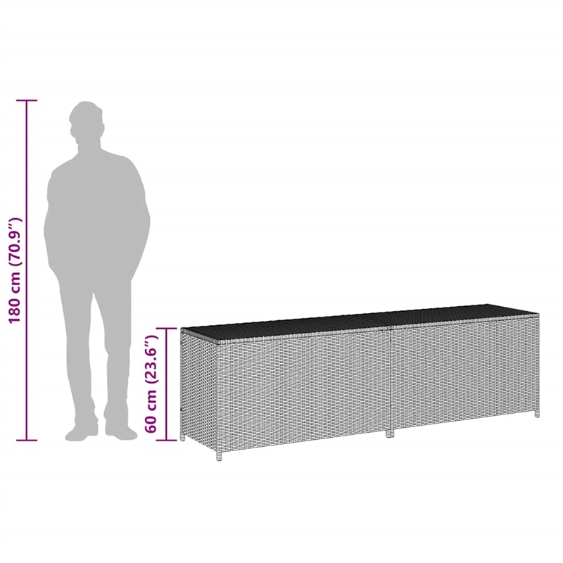 vidaXL 78.7 in X 19.7 in X 23.6