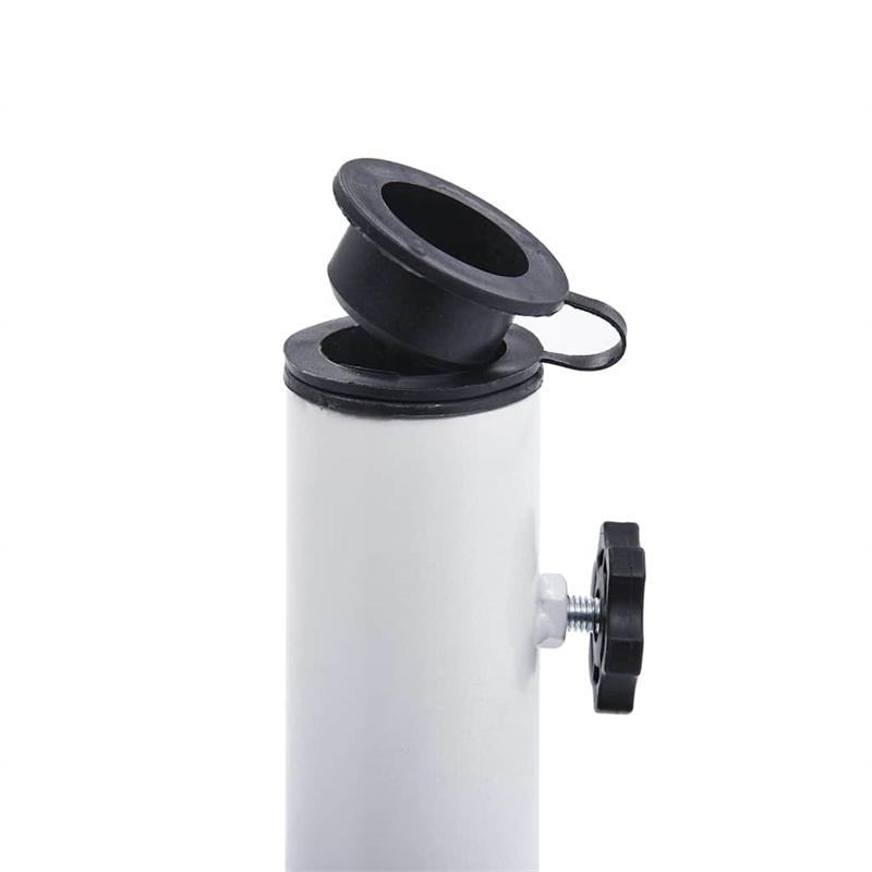 vidaXL Cast Iron Decorative Inlays Umbrella Base in White