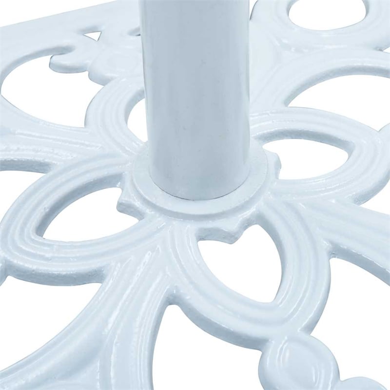 vidaXL Durable Cast Iron Umbrella Base in White