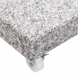 vidaXL Granite and Stainless Steel Tube Parasol Base in Gray