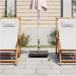 vidaXL Medium Granite and Stainless Steel Parasol Base in Black