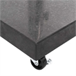 vidaXL Medium Granite and Stainless Steel Parasol Base in Black