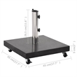vidaXL Medium Granite and Stainless Steel Parasol Base in Black