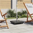 vidaXL Medium Granite and Stainless Steel Parasol Base in Black