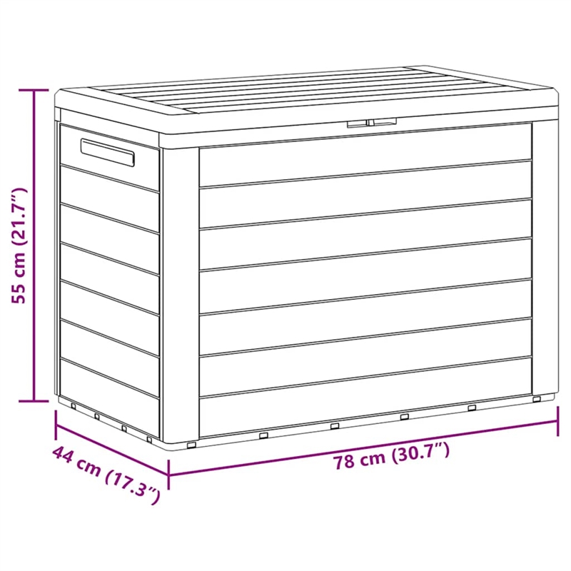 vidaXL 30.7X17.3X21.7