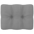vidaXL 2-Seater Polyester and Solid Pine Wood Modular Sofa in Gray